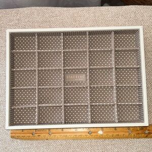 Stackers jewelry organizer from The Container Store.